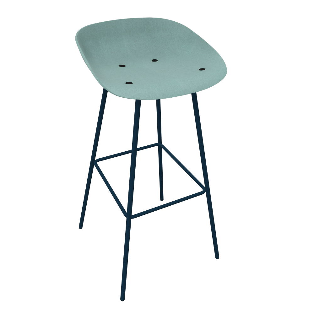 Pastel Turquoise Veeda Metal Stool