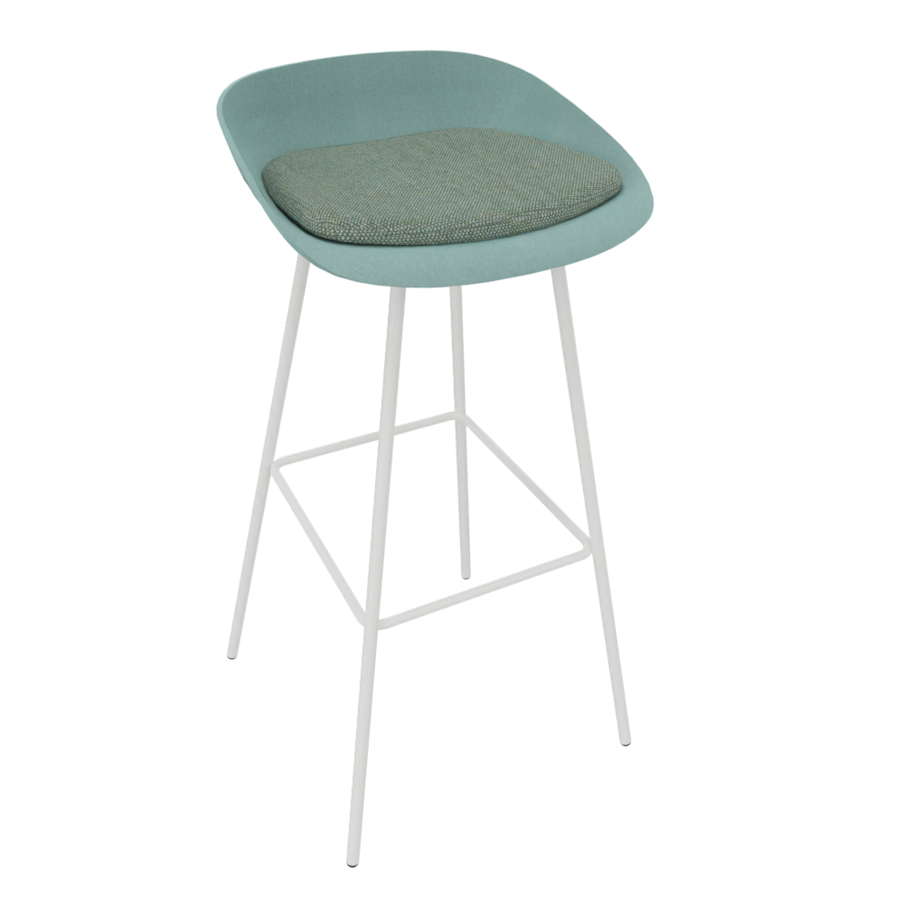 Pastel Turquoise Veeda Metal Stool