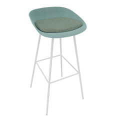 Pastel Turquoise Veeda Metal Stool