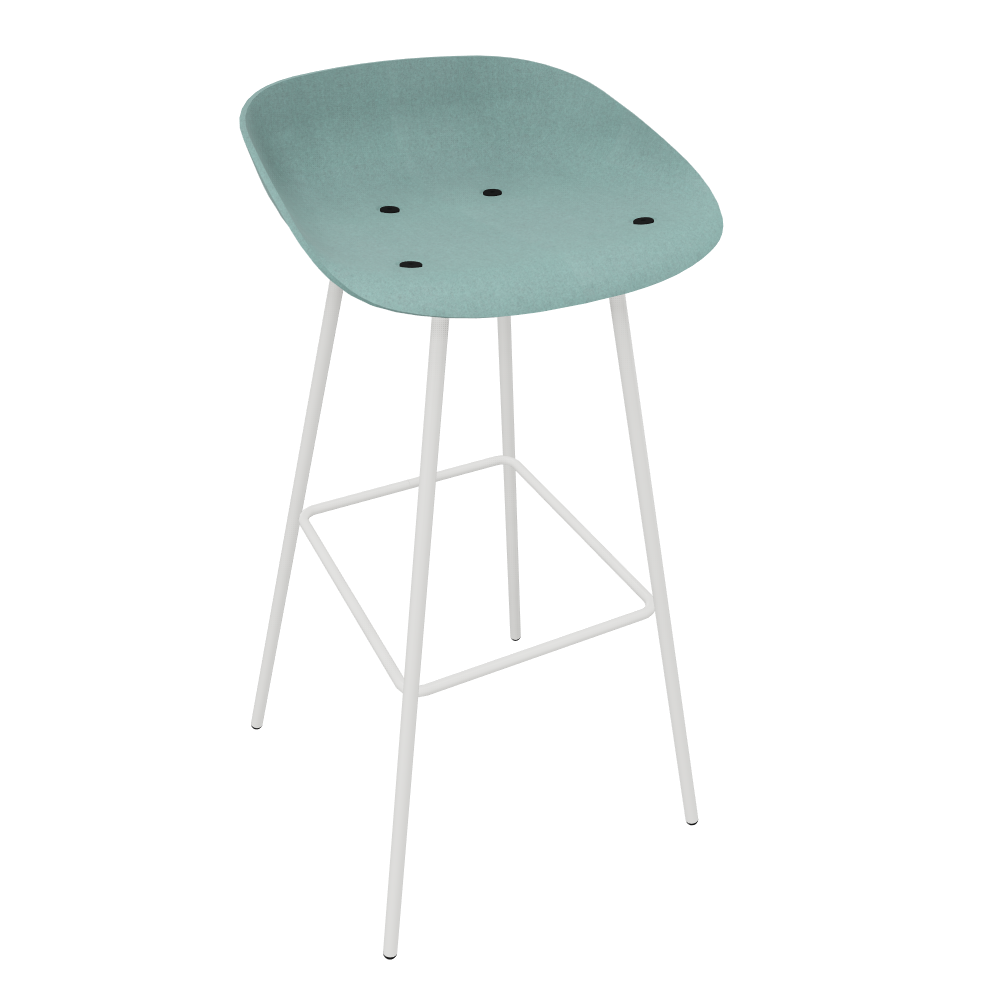 Pastel Turquoise Veeda Metal Stool