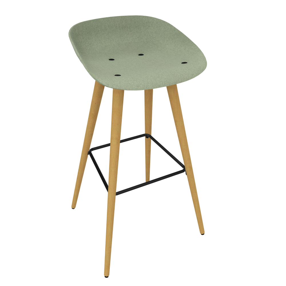 Pale Light Green Veeda Wooden Stool