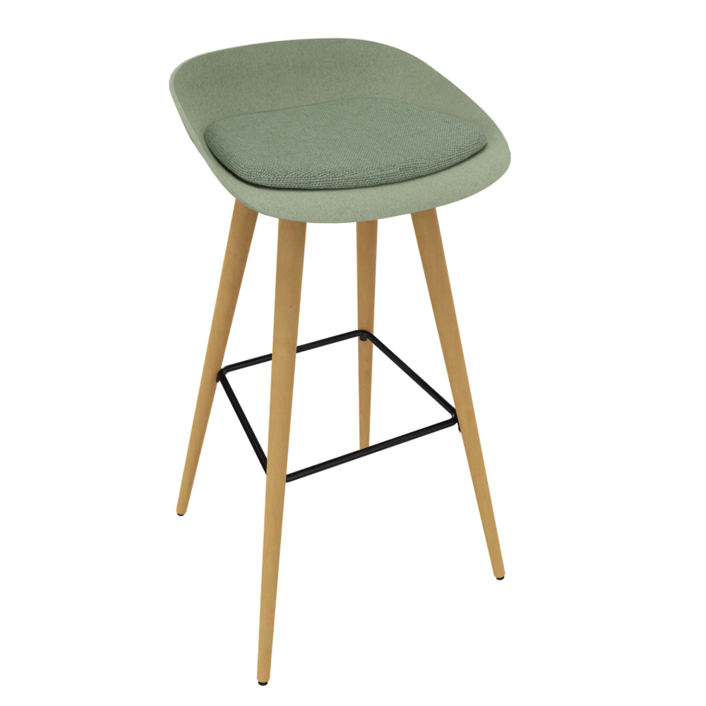 Pale Light Green Veeda Wooden Stool