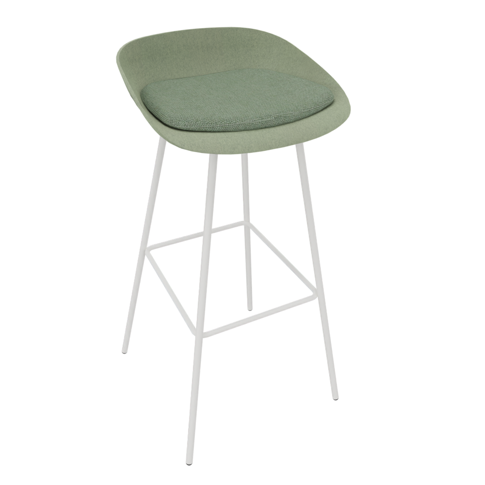 Pale Light Green Veeda Metal Stool