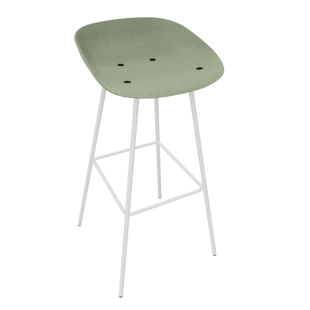 Pale Light Green Veeda Metal Stool