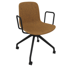 Mustard Yellow Fluxee Upholstered Task Armchair