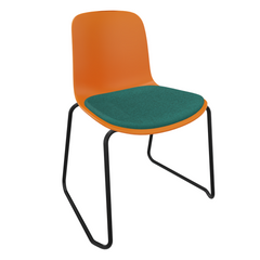 Orange Fluxee Sled Base Chair