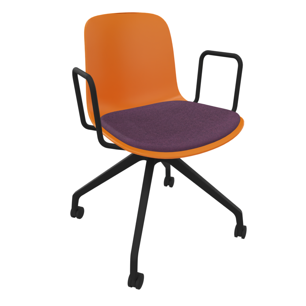 Orange Fluxee Task Armchair