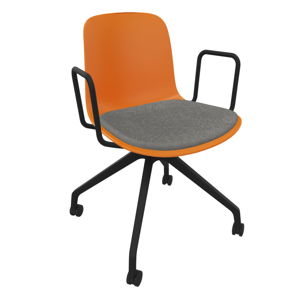 Orange Fluxee Task Armchair