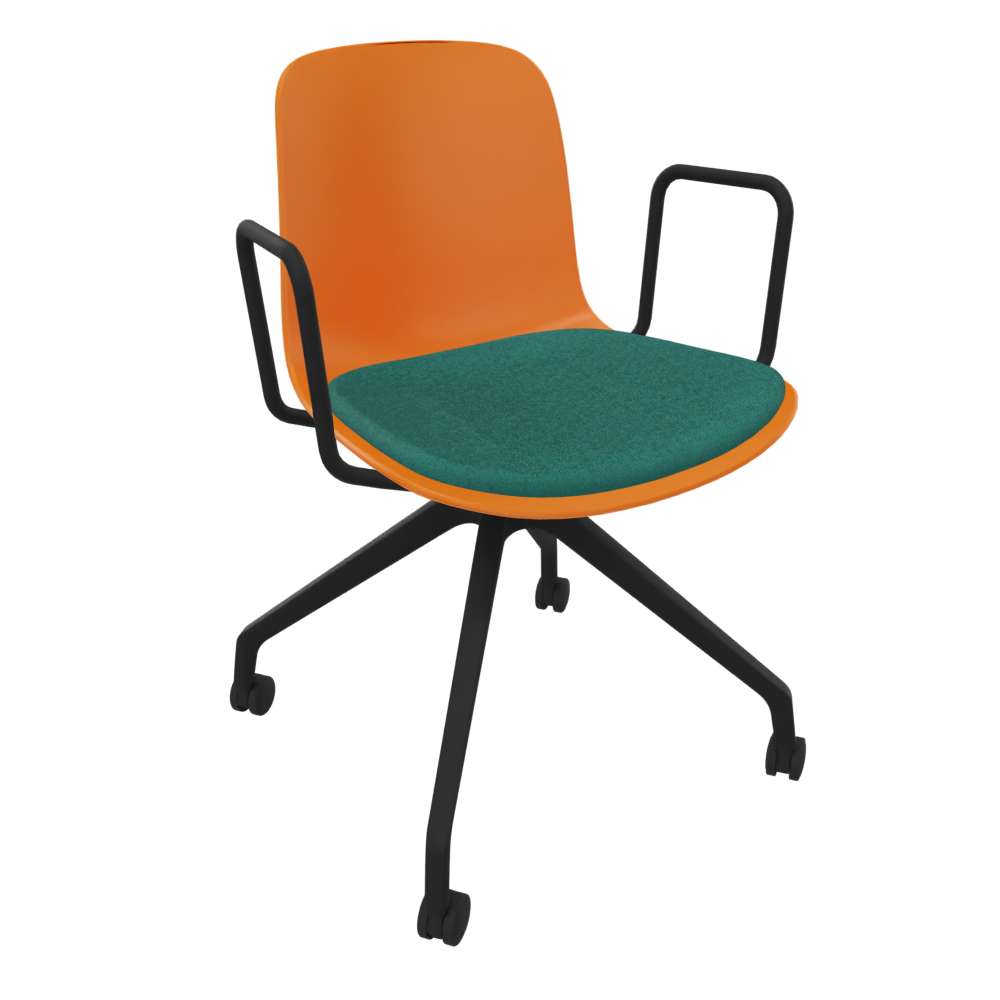 Orange Fluxee Task Armchair