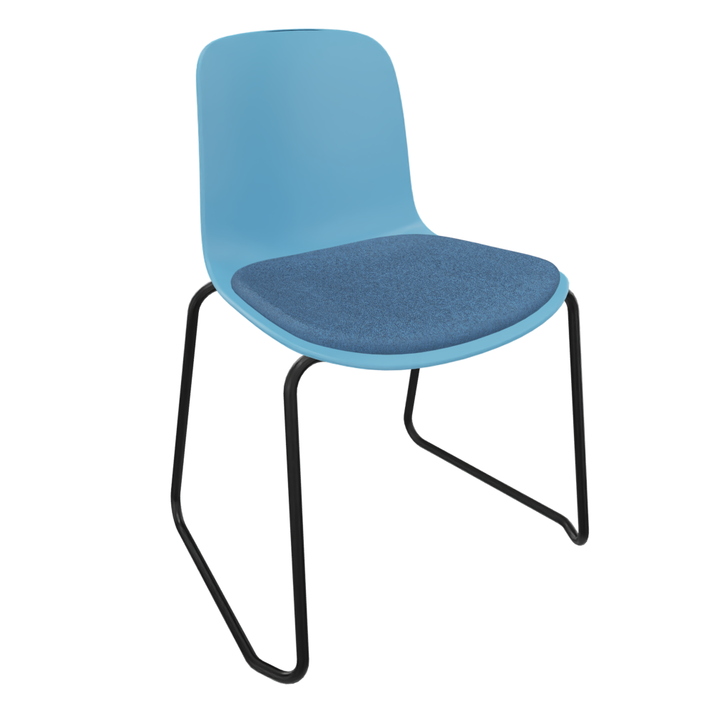 Pastel Blue Fluxee Sled Base Chair