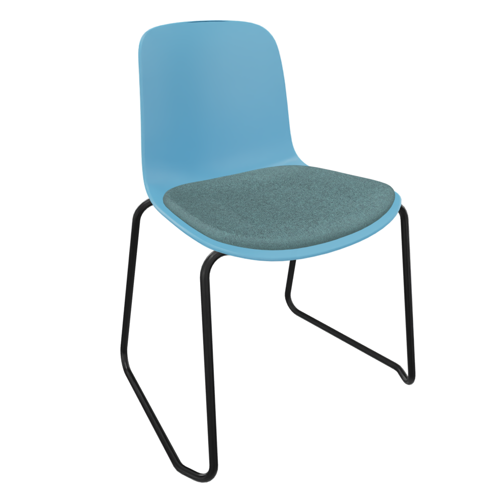 Pastel Blue Fluxee Sled Base Chair