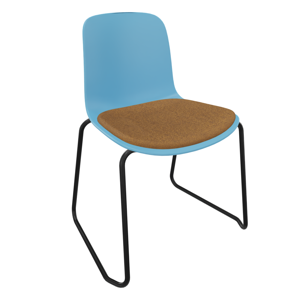 Pastel Blue Fluxee Sled Base Chair