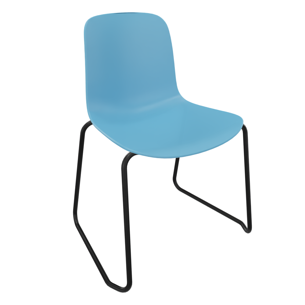 Pastel Blue Fluxee Sled Base Chair