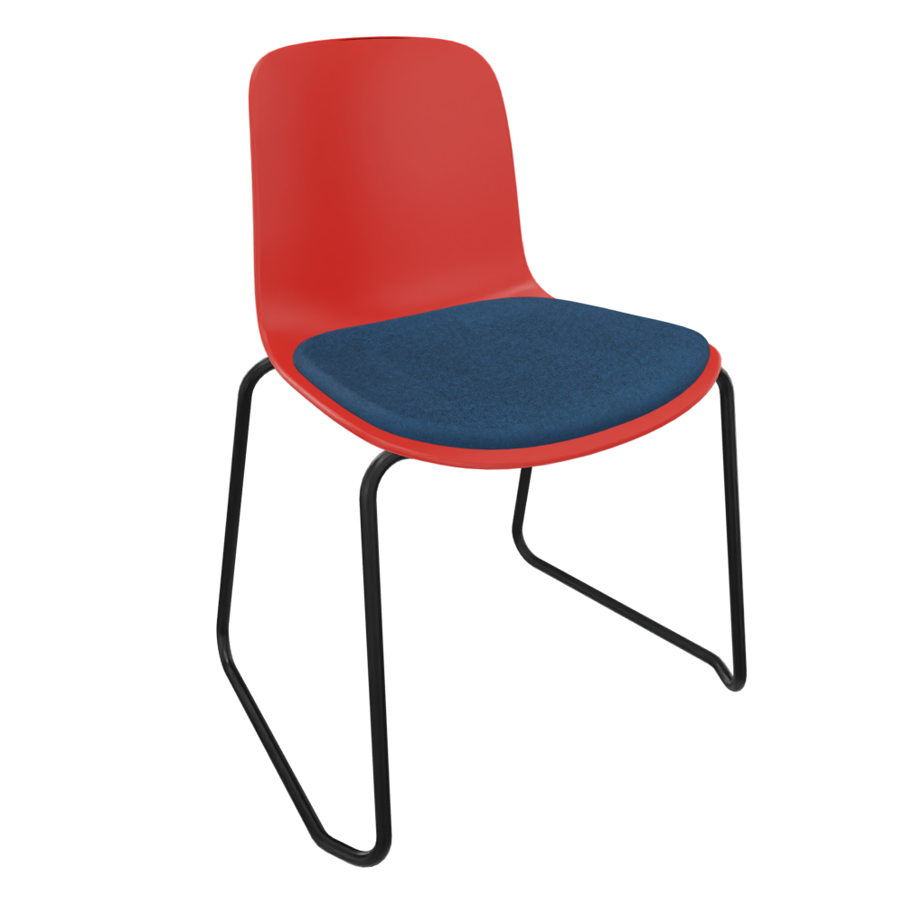 Red Fluxee Sled Base Chair