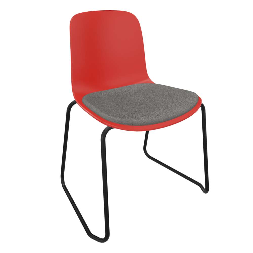 Red Fluxee Sled Base Chair