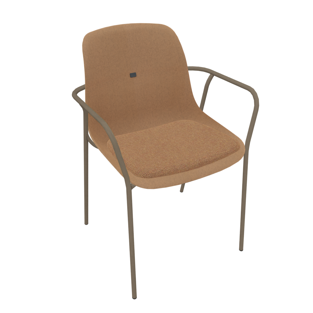 Brown Beige Veeda Fine Armchair