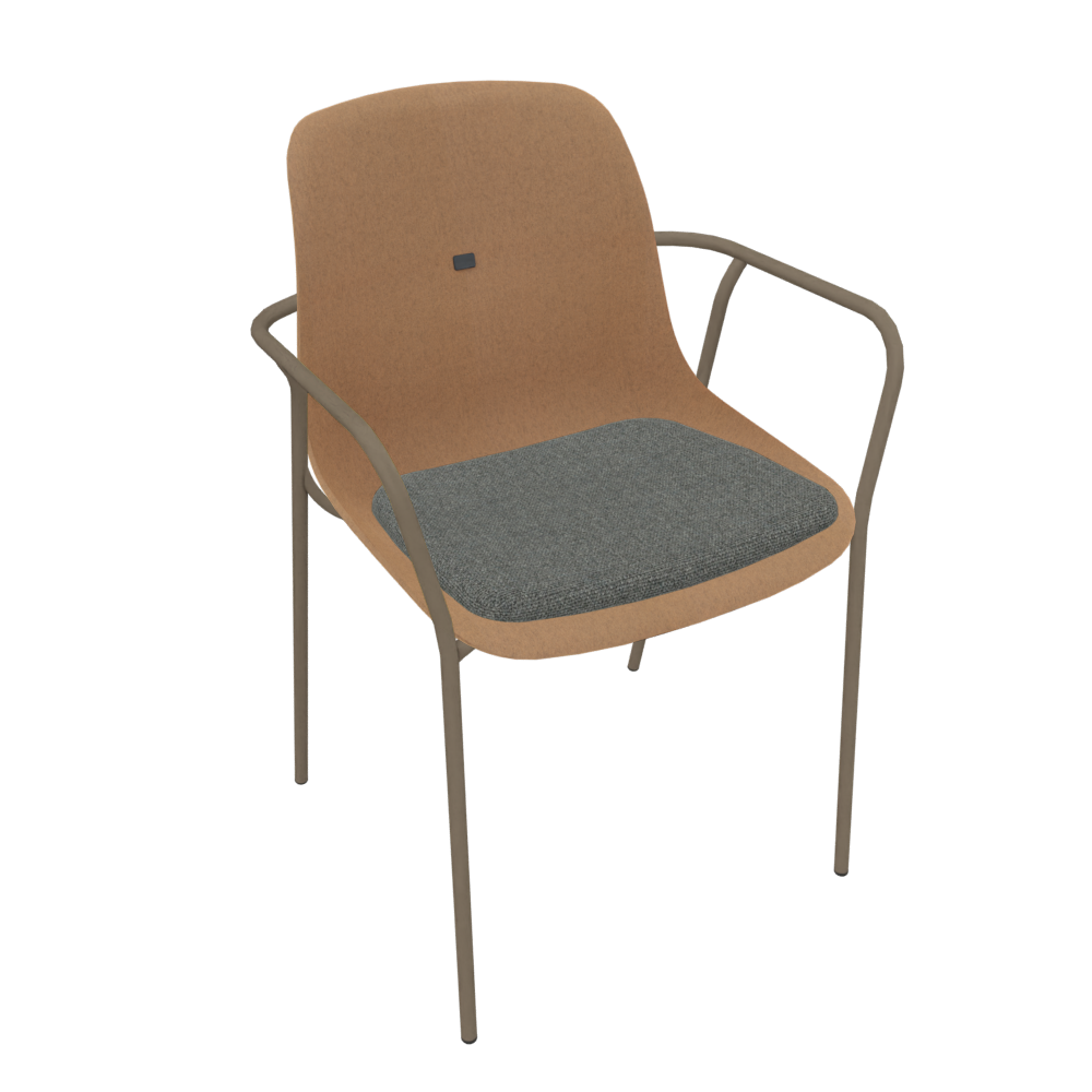 Brown Beige Veeda Fine Armchair