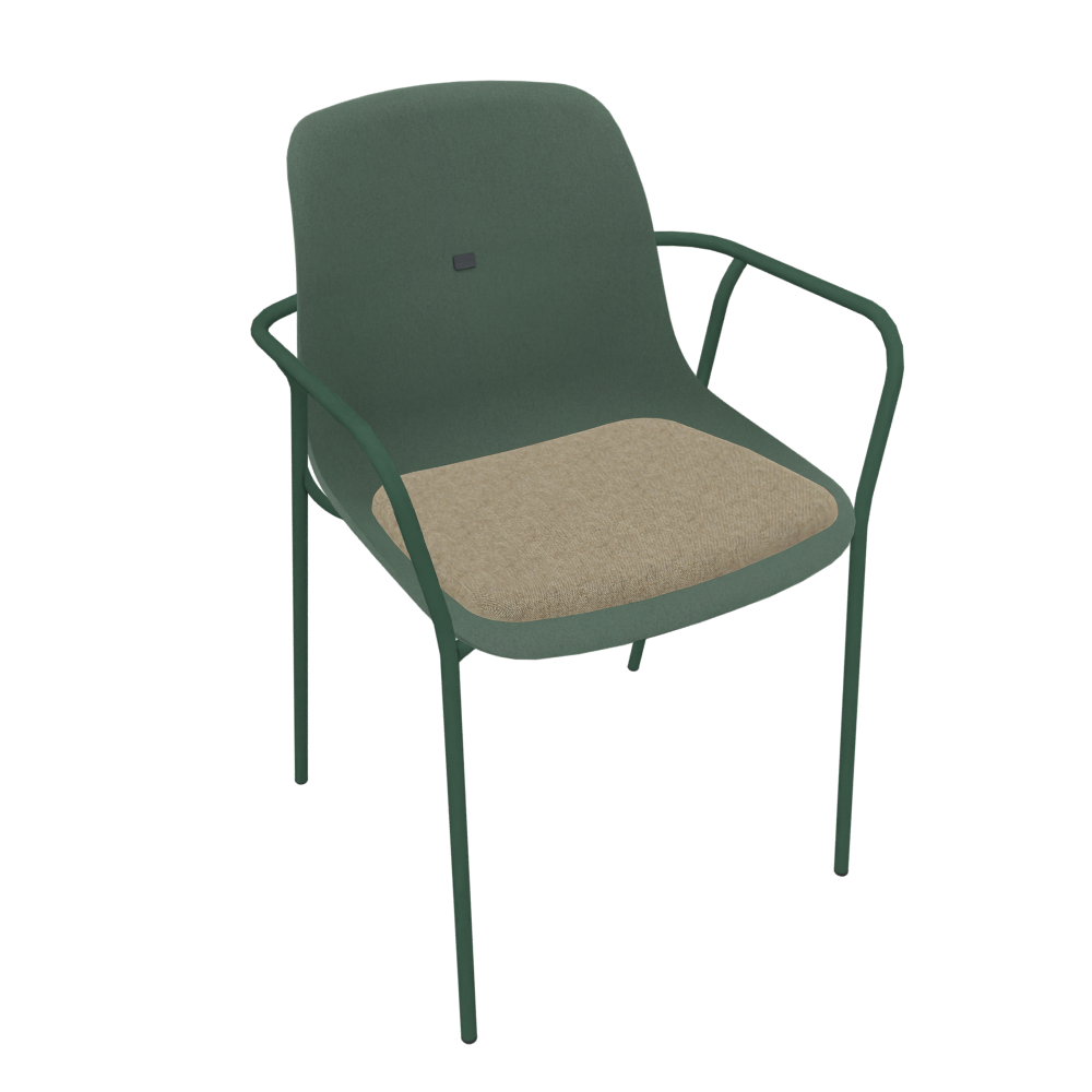 Pine Dark Green Veeda Fine Armchair