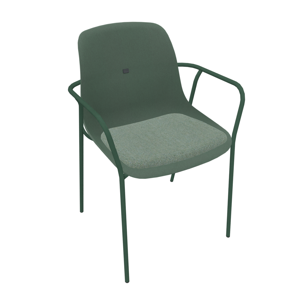 Pine Dark Green Veeda Fine Armchair