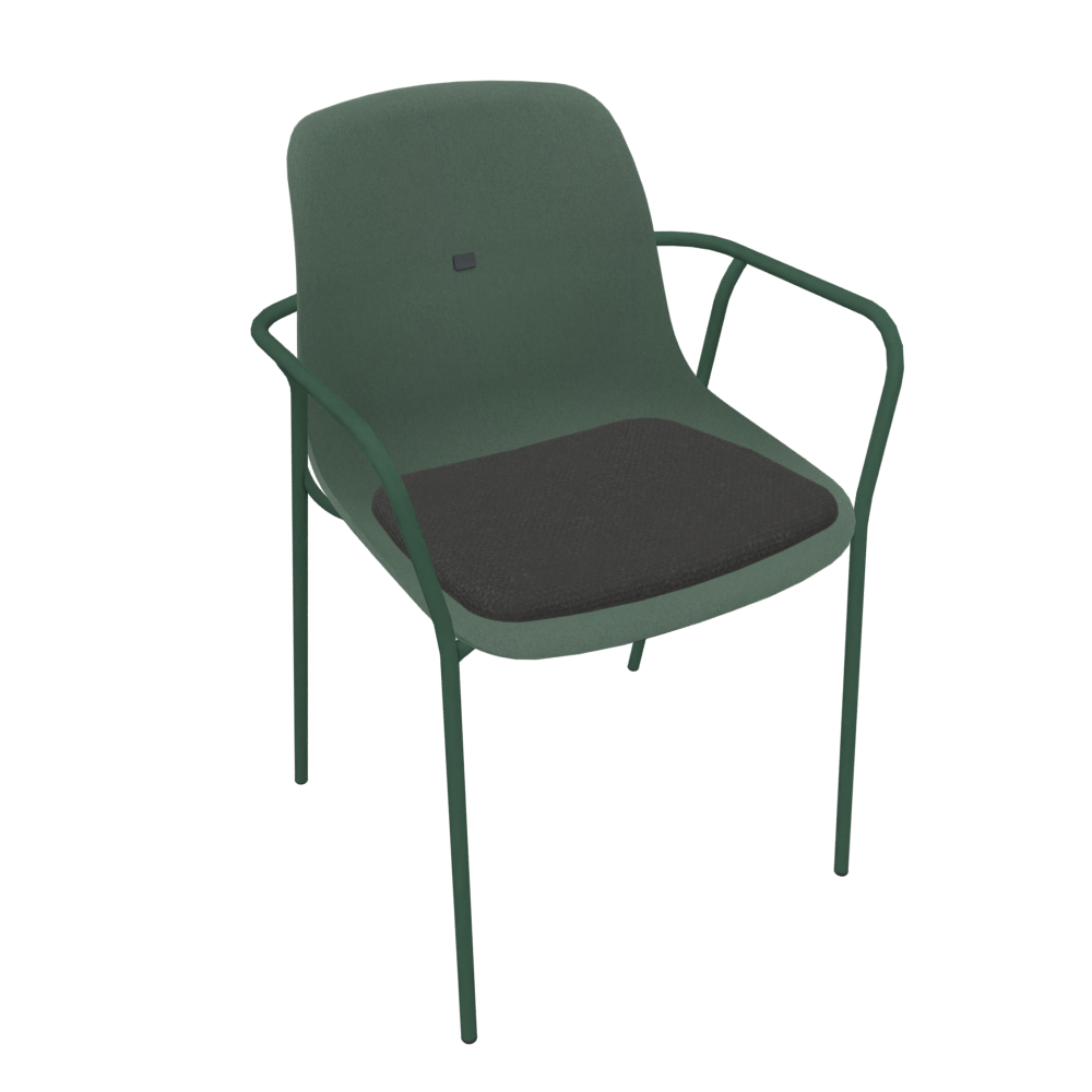 Pine Dark Green Veeda Fine Armchair