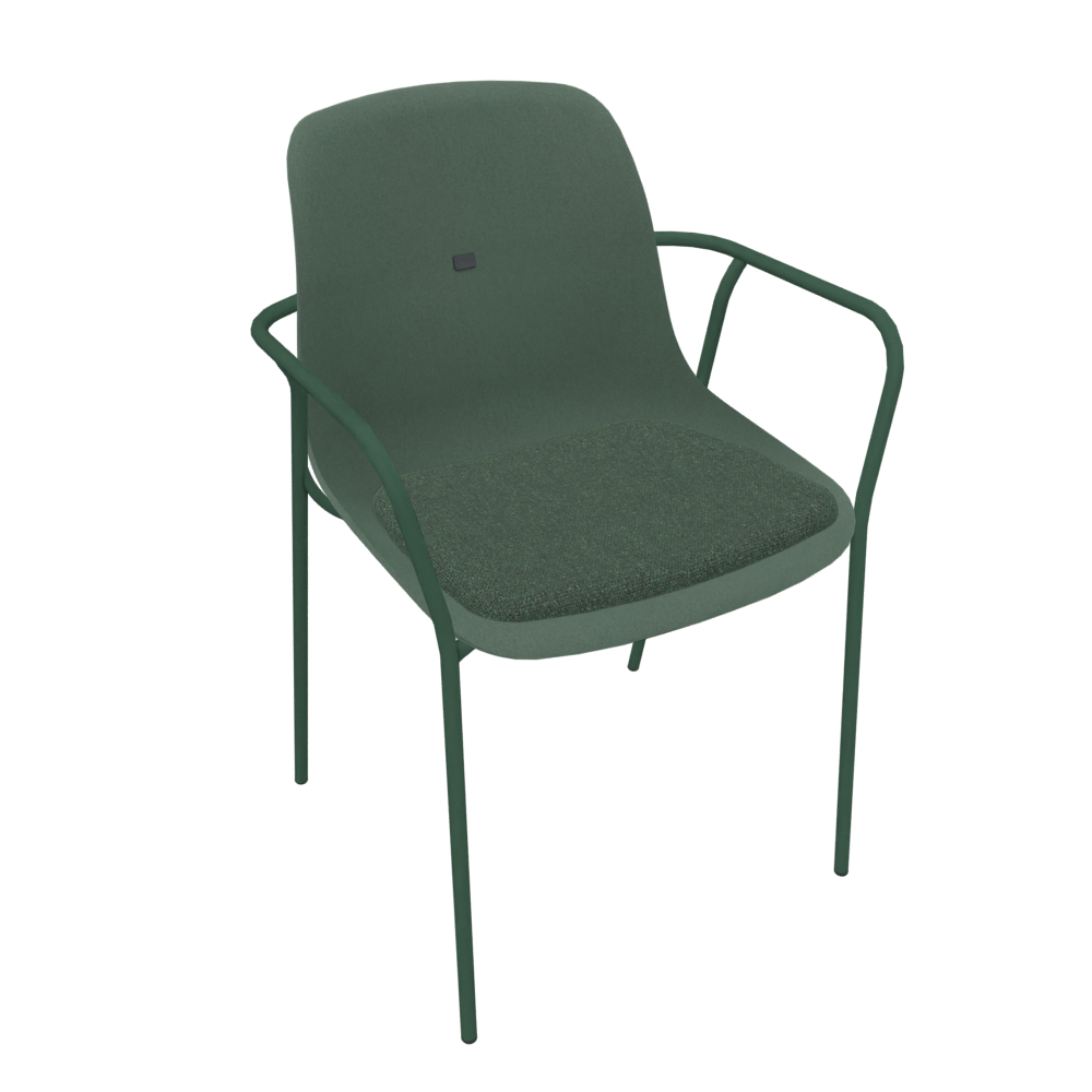 Pine Dark Green Veeda Fine Armchair