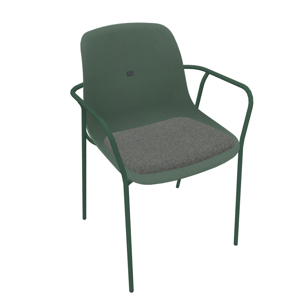 Pine Dark Green Veeda Fine Armchair