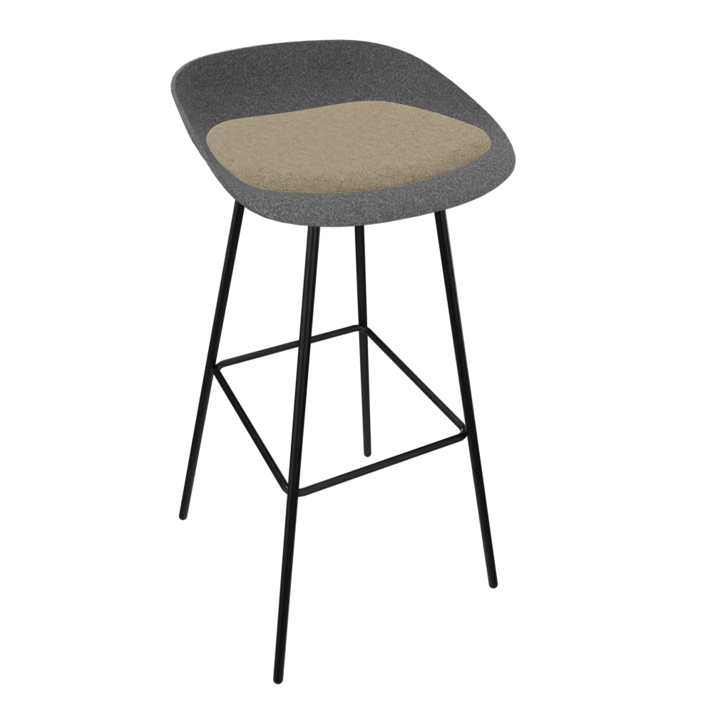 Anthracite Grey Veeda Metal Stool