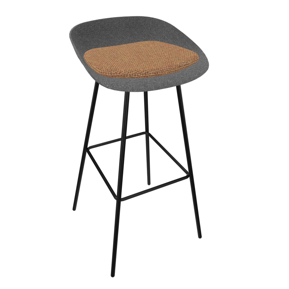 Anthracite Grey Veeda Metal Stool