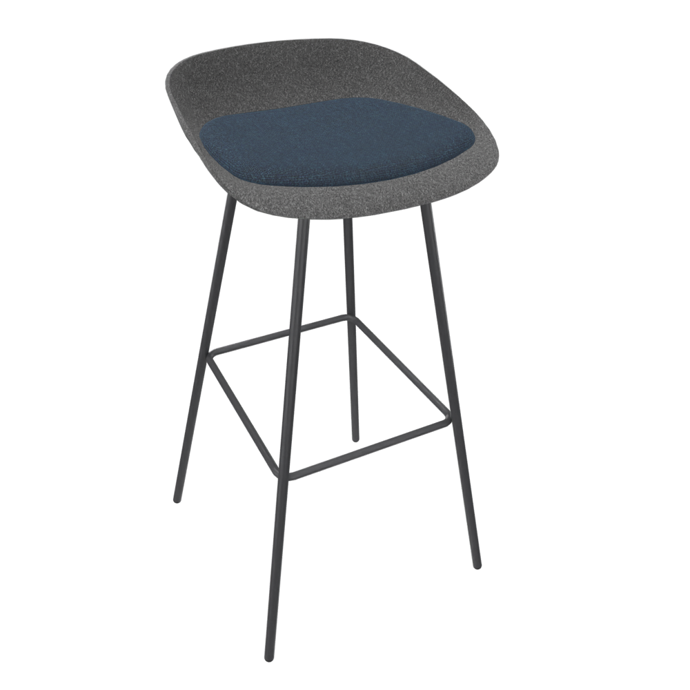 Anthracite Grey Veeda Metal Stool