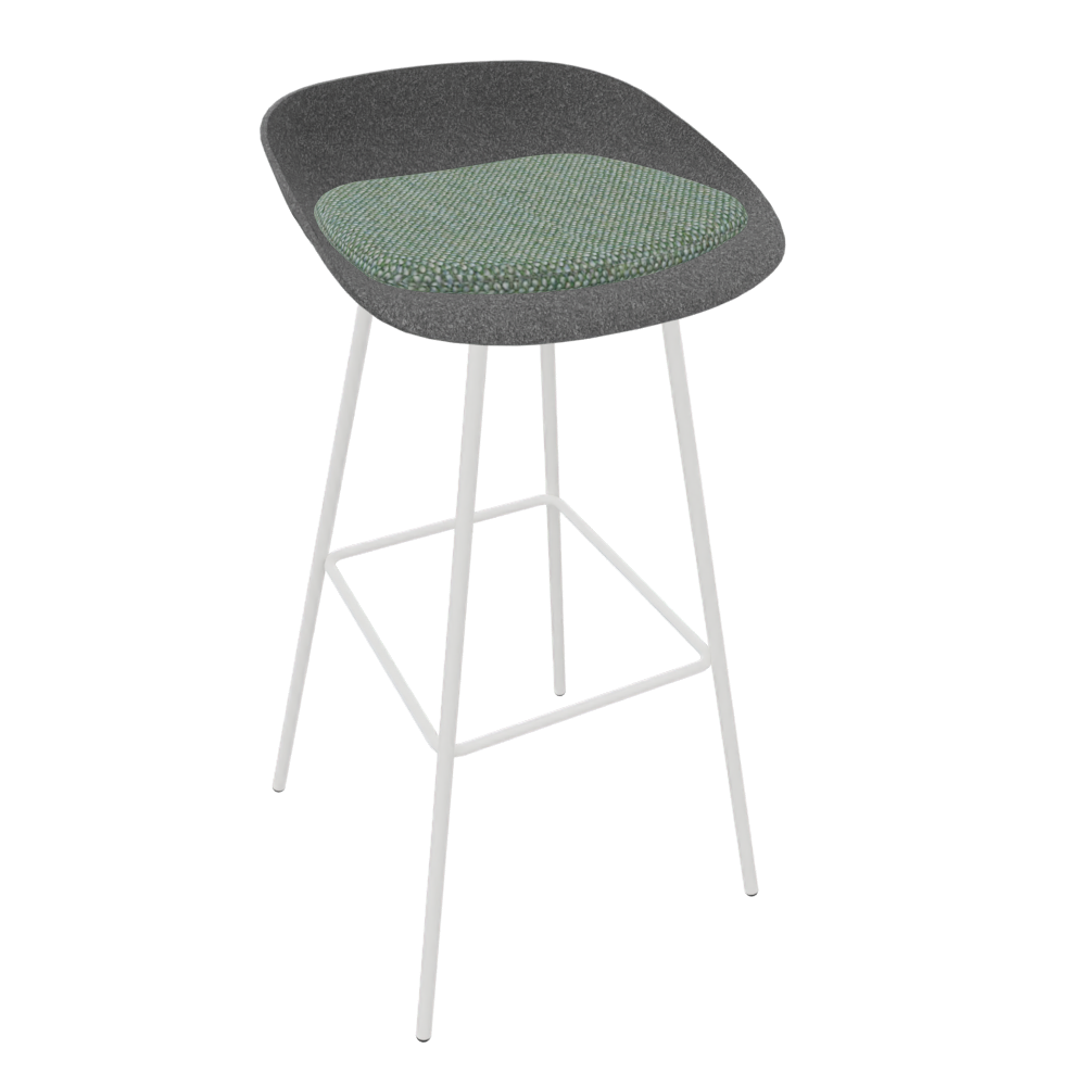 Anthracite Grey Veeda Metal Stool