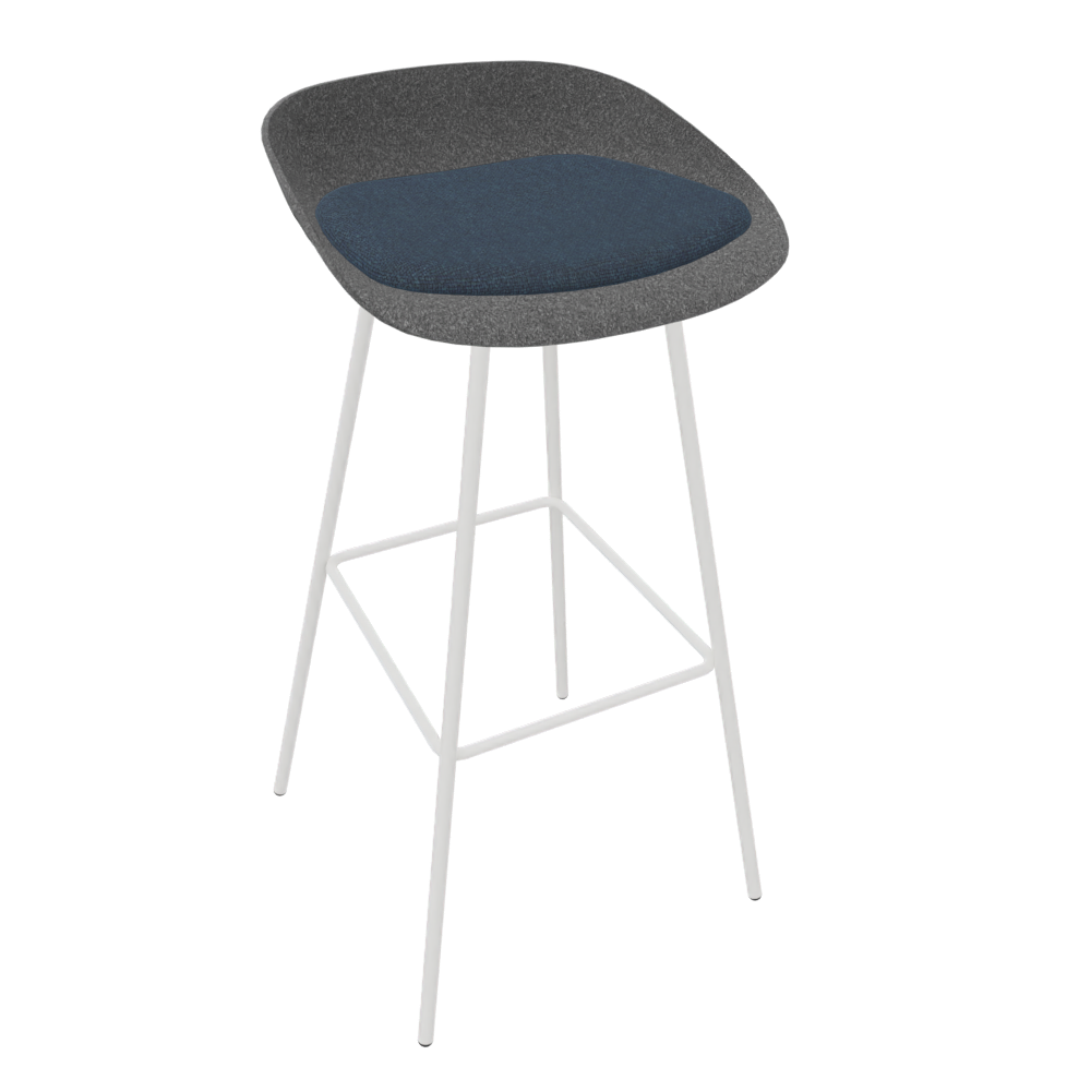 Anthracite Grey Veeda Metal Stool