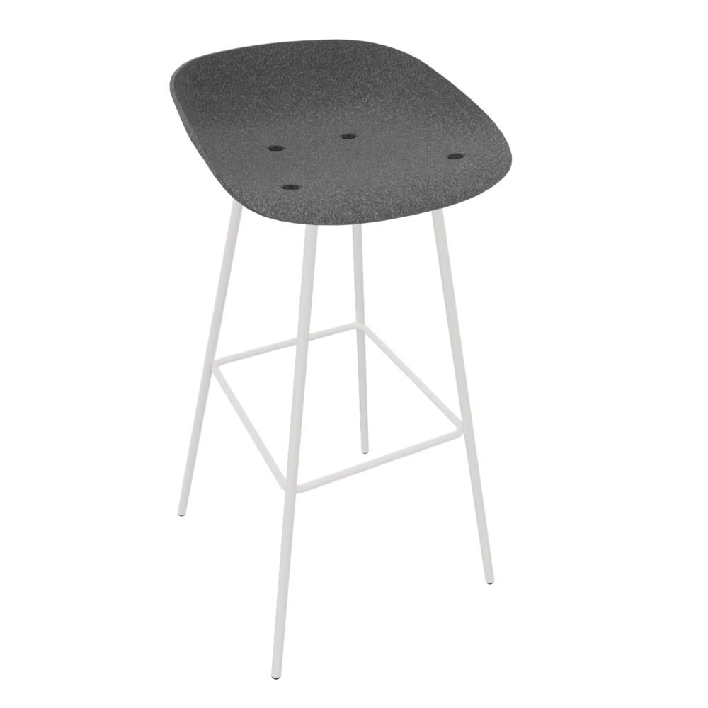 Anthracite Grey Veeda Metal Stool