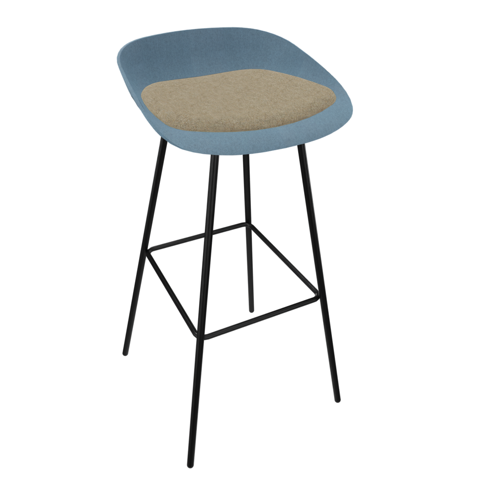 Azure Blue Veeda Metal Stool