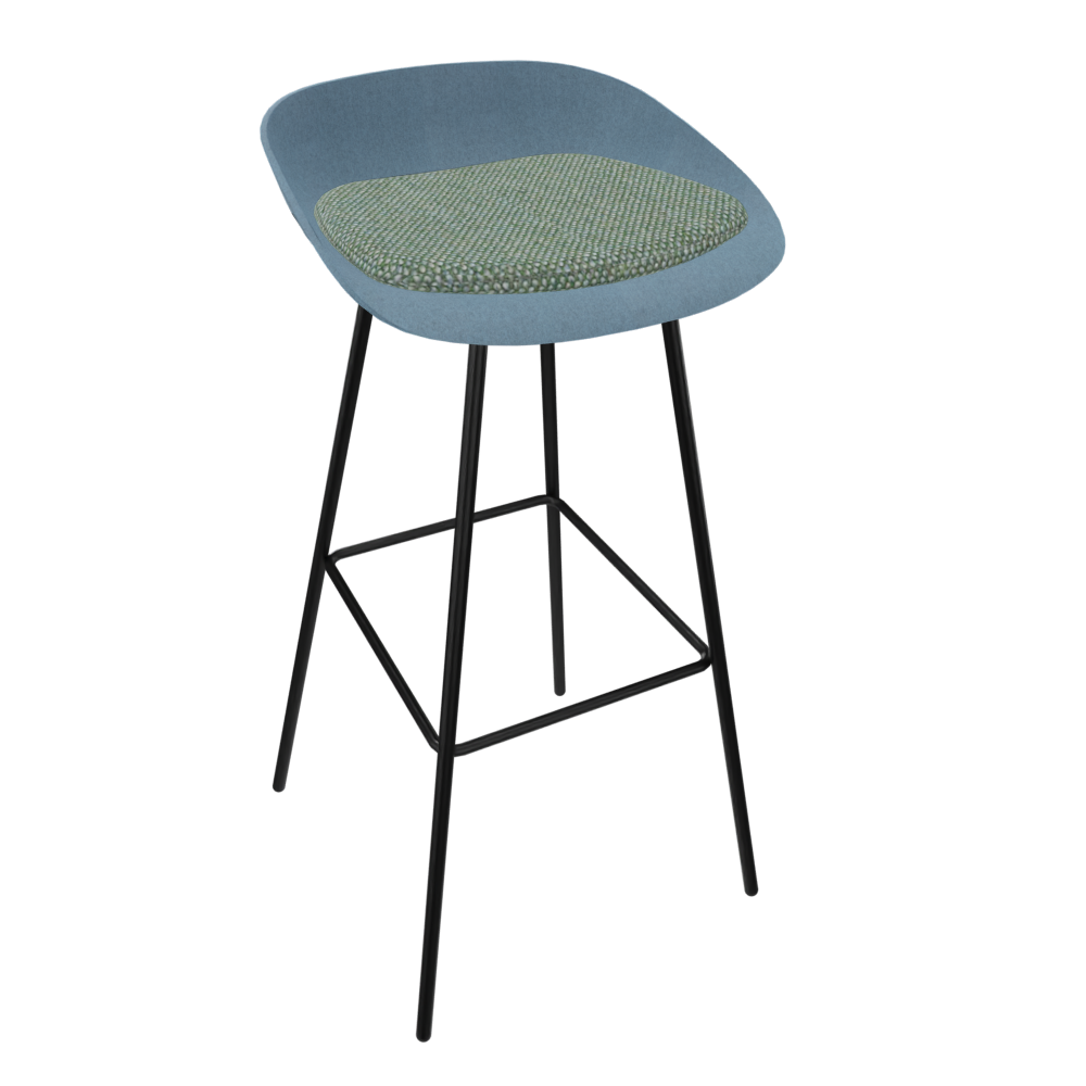 Azure Blue Veeda Metal Stool