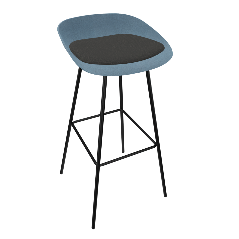 Azure Blue Veeda Metal Stool