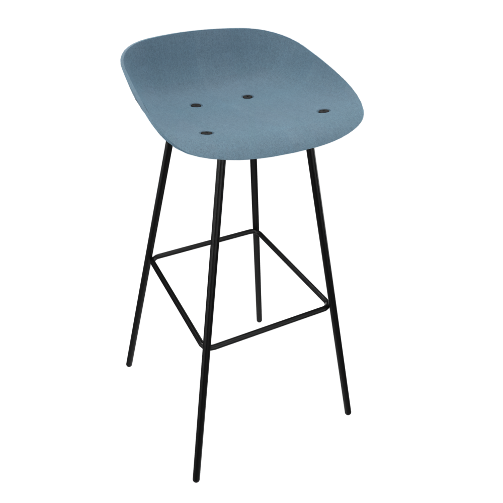 Azure Blue Veeda Metal Stool