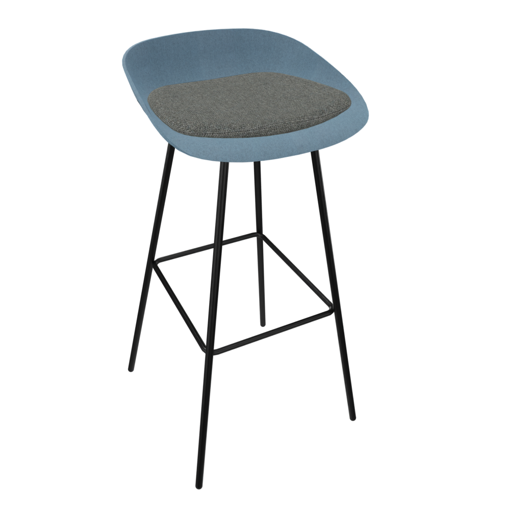 Azure Blue Veeda Metal Stool