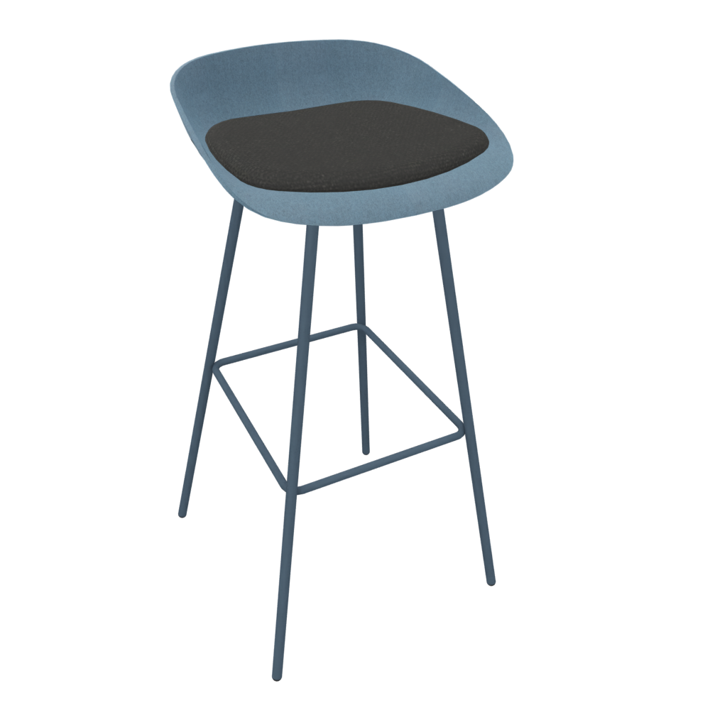 Azure Blue Veeda Metal Stool