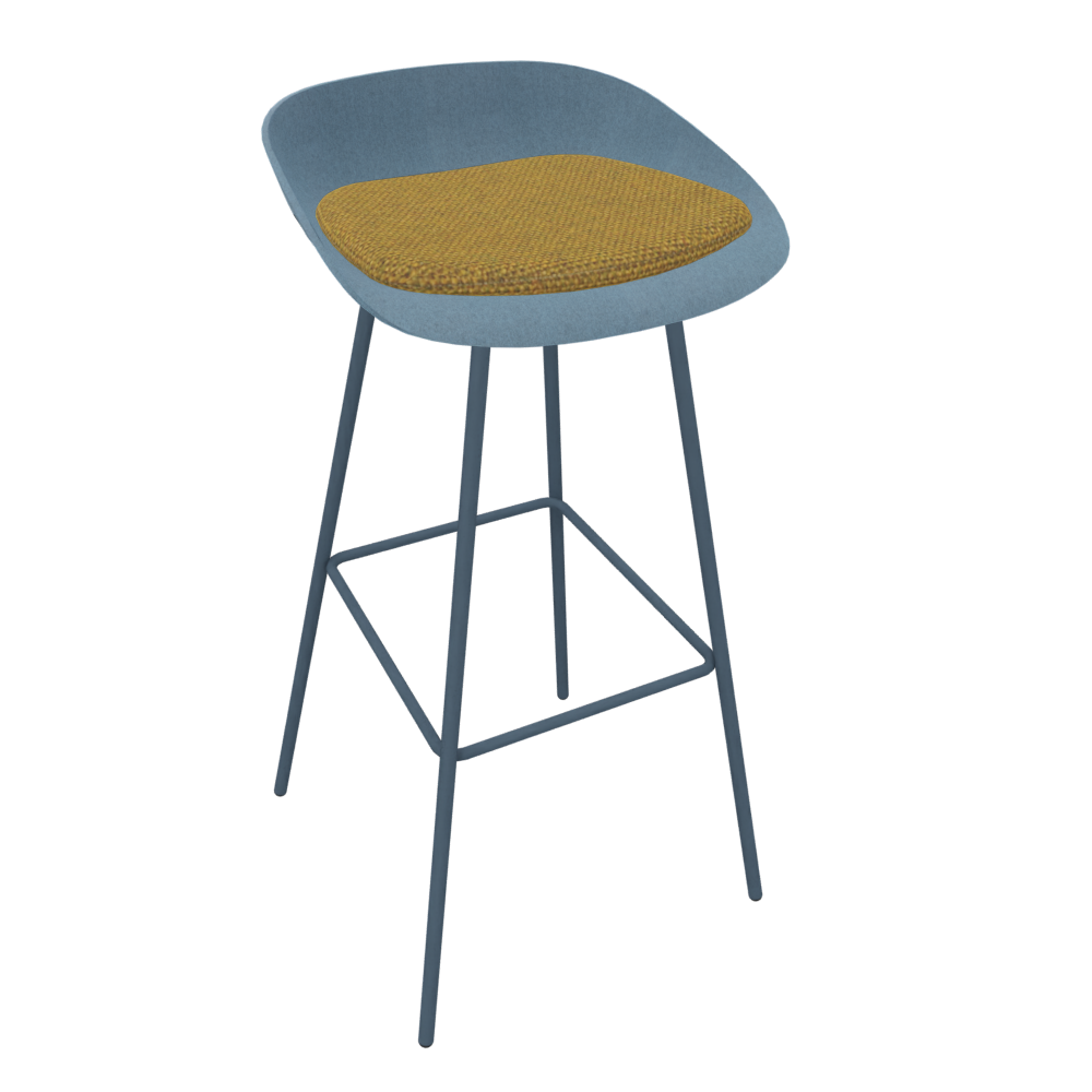 Azure Blue Veeda Metal Stool