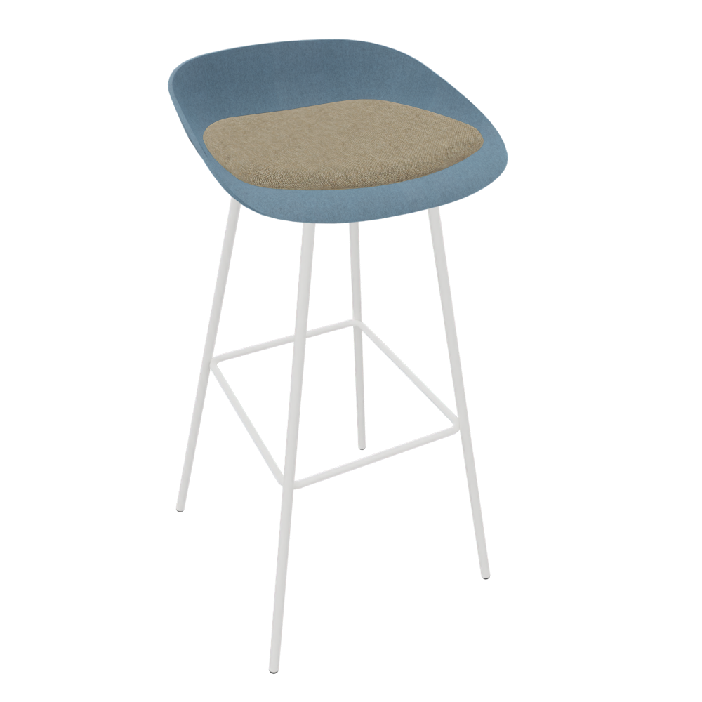 Azure Blue Veeda Metal Stool