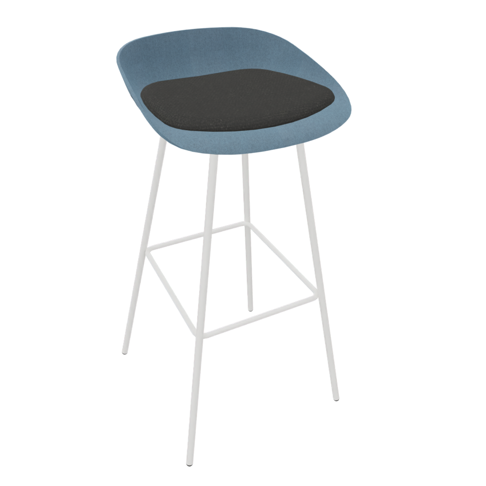 Azure Blue Veeda Metal Stool