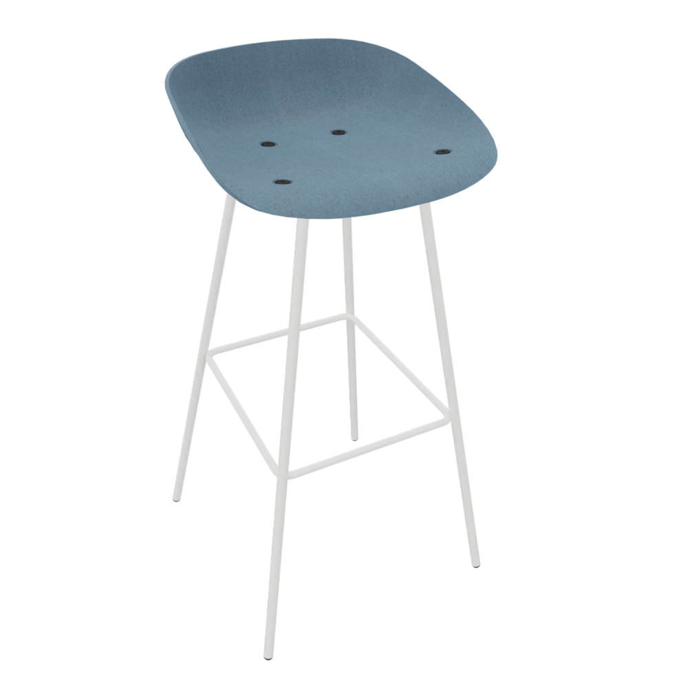 Azure Blue Veeda Metal Stool