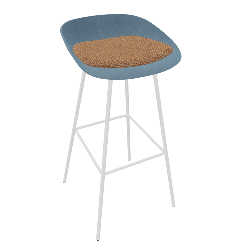 Azure Blue Veeda Metal Stool