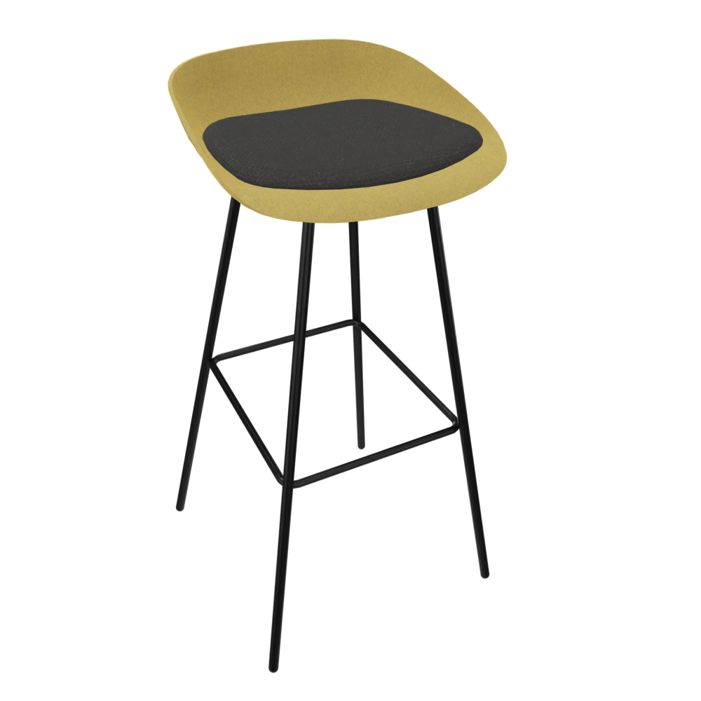 Curry Yellow Veeda Metal Stool