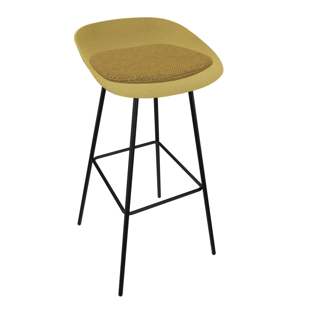 Curry Yellow Veeda Metal Stool