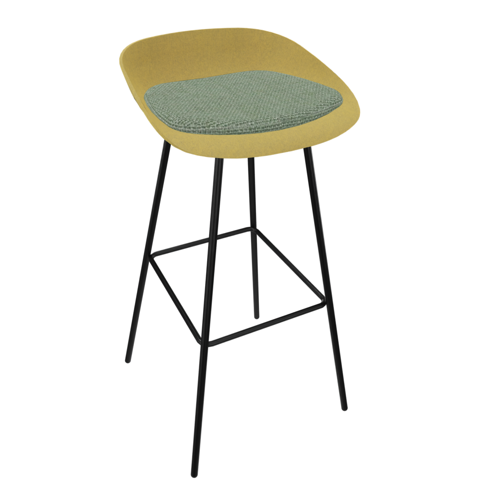 Curry Yellow Veeda Metal Stool