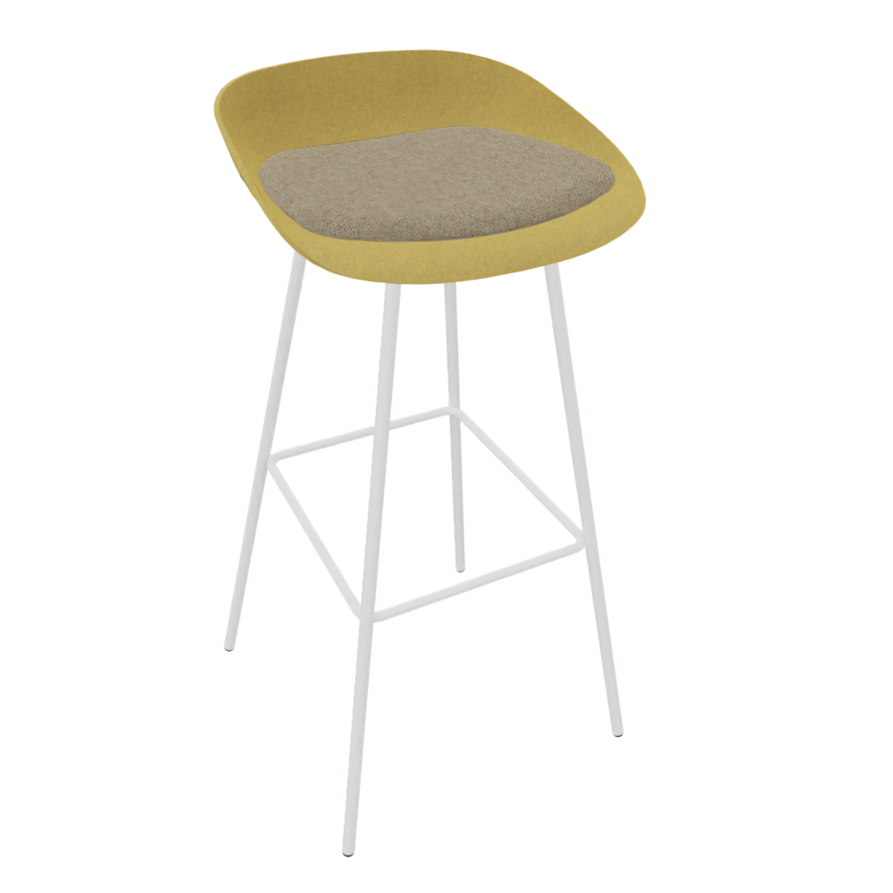 Curry Yellow Veeda Metal Stool