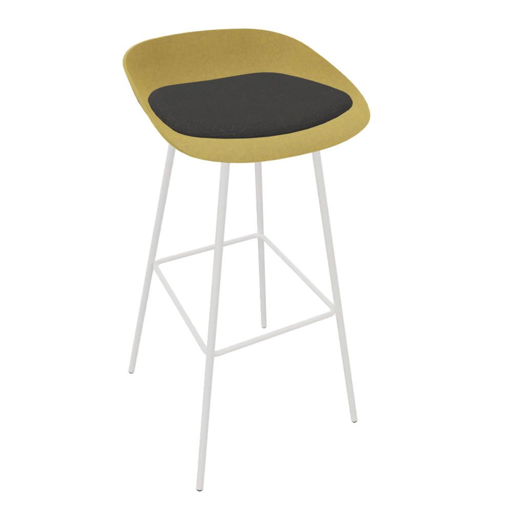 Curry Yellow Veeda Metal Stool