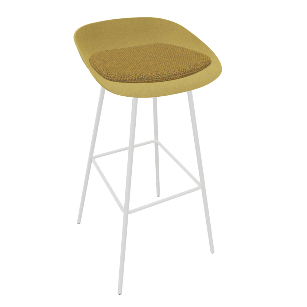 Curry Yellow Veeda Metal Stool