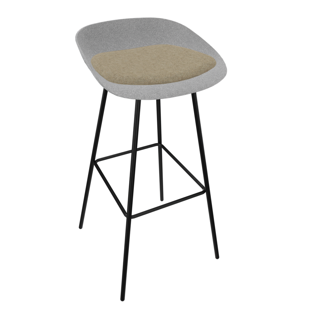 Light Grey Veeda Metal Stool